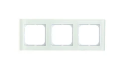 SONATA Ramka potrójna białe szkło R-3RG/31