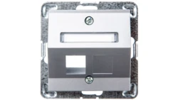 IMPRESJA Obudowa gniazda komputerowego pojedynczego skośna srebrna GPK-1YS/p/18