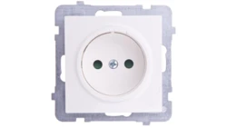 AS Gniazdo pojedyncze b/u z przesłonami ecru GP-1GP/m/27