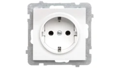 AS Gniazdo pojedyncze z/u Schuko ecru GP-1GS/m/27