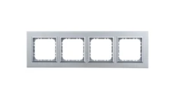 SONATA Ramka poczwórna aluminium / srebrny metal R-4RAC/35/38