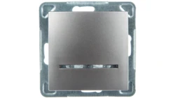 IMPRESJA Łącznik kontrolny z podświetleniem tytan ŁP-12YS/m/23