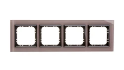 SONATA Ramka poczwórna szare szkło / czarny R-4RGC/41/25