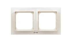 IMPRESJA Ramka podwójna do łączników IP44 ecru RH-2Y/27