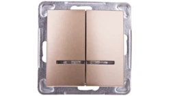 IMPRESJA Łącznik świecznikowy z podświetleniem złoty metalik ŁP-2YS/m/28