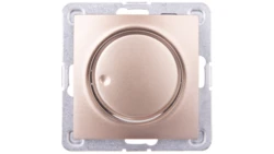 IMPRESJA Ściemniacz przyciskowo-obrotowy /żarowy i halogenowy/ złoty metalik ŁP-8Y/m/28