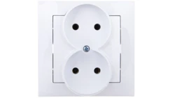 IMPRESJA Gniazdo podwójne b/u białe GP-2Y/00