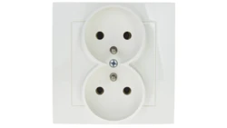 AS Gniazdo podwójne z/u ecru GP-2GZ/27