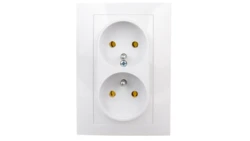 CARLA Gniazdo podwójne z/u białe 1735-00