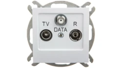 AS Gniazdo antenowe RTV DATA białe GPA-GD/m/00