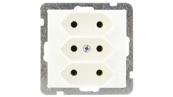 AS Gniazdo potrójne b/u 2.5A EURO ecru GP-3G/m/27