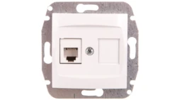 CARLA Gniazdo telefoniczne pojedyncze RJ11 białe 1750-10