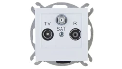 AS Gniazdo antenowe RTV-SAT końcowe białe GPA-GS/m/00