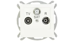 AS Gniazdo antenowe RTV-SAT końcowe ecru GPA-GS/m/27