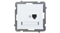 AS Gniazdo telefoniczne pojedyncze RJ11 białe GPT-1G/m/00