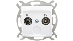 CARLA Gniazdo antenowe R-TV końcowe białe 1752-10