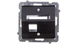 SONATA Obudowa gniazda komputerowego pojedynczego skośna czarny metalik GPK-1RS/p/33