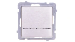 SONATA Łącznik pojedynczy z podświetleniem stal inox ŁP-1RMS/m/37