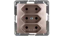 IMPRESJA Gniazdo potrójne b/u 2,5A EURO tytan GP-3Y/m/23