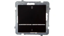 SONATA Łącznik podwójny z podświetleniem czarny metalik ŁP-11RS/m/33