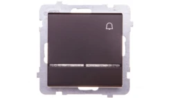 SONATA Przycisk /dzwonek/ z podświetleniem czekoladowy metalik ŁP-6RS/m/40