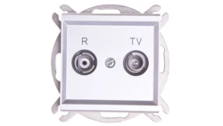 SONATA Gniazdo antenowe RTV zakończeniowe 10dB srebro mat GPA-10RPZ/m/38