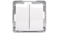 IMPRESJA Przycisk podwójny zwierny ecru ŁP-17Y/m/27