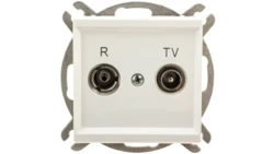 SONATA Gniazdo antenowe RTV przelotowe 14dB ecru GPA-14RP/m/27