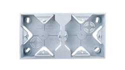 IMPRESJA Puszka natynkowa podwójna srebro PNP-2Y/18