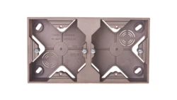 IMPRESJA Puszka natynkowa podwójna złoty metalik PNP-2Y/28