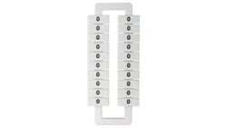 Oznacznik do złączek (EURO) 2,5-70mm2 biały 43192 (nadruk 0) /1 blister=20 szt/