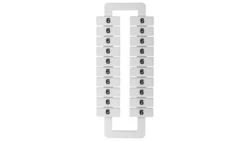 Oznacznik do złączek (EURO) 2,5-70mm2 /6/ biały 43192 /1 blister=20 szt/