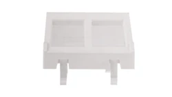 Simon Connect Płytka K45 gniazda teleinformatycznego 2xRJ skośna czysta biel KB080/9