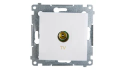 Simon 54 Gniazdo antenowe TV końcowe białe DAK1.01/11