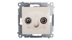 Simon 54 Gniazdo antenowe RD/TV przelotowe kremowe DAP10.01/41