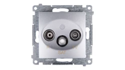 Simon 54 Gniazdo antenowe RD/TV/SAT końcowe srebrny mat DASK.01/43