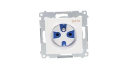 Simon 54 Gniazdo pojedyncze DATA z/u 16A IP20 z kluczem uprawniającym białe DGD1.01/11