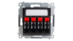 Simon 54 Gniazdo głośnikowe poczwórne antracyt DGL34.01/48