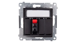 Simon 54 Gniazdo głośnikowe pojedyncze antracyt DGL31.01/48