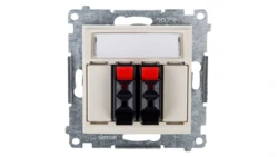 Simon 54 Gniazdo głośnikowe podwójne kremowe DGL32.01/41