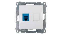 Simon 54 Gniazdo telefoniczne pojedyncze RJ12 białe DT1.01/11