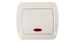 Simon Akord Łącznik jednobiegunowy z podświetleniem beżowy AW1L/12