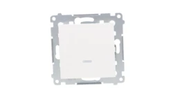 Simon 54 Łącznik jednobiegunowy z podświetleniem, szybkozłącza, biały DW1L.01/11