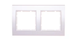 Berker B.3 Ramka podwójna aluminium /biały 10123904