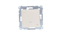 Simon 54 Łącznik krzyżowy z podświetleniem, szybkozłącza, kremowy DW7L.01/41