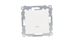 Simon 54 Łącznik schodowy z podświetleniem, szybkozłącza, biały IP20 DW6L.01/11