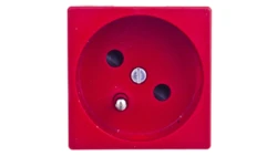 Simon Connect Gniazdo K45 pojedyncze z/u 16A IP20, szybkozłącza, czerwone K22/6