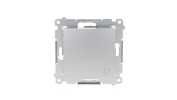 Simon 54 Przycisk /dzwonek/, szybkozłącza, srebrny mat DD1.01/43