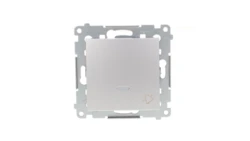 Simon 54 Przycisk /dzwonek/, szybkozłącza, srebrny mat DD1L.01/43