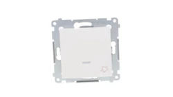 Simon 54 Przycisk /dzwonek/ z podświetleniem, szybkozłącza, biały DD1L.01/11